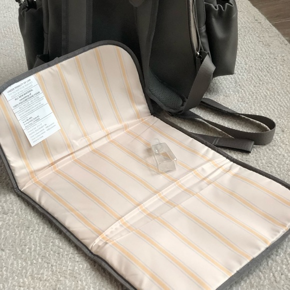 Jujube million pockets backpack diaper bag, vegan leather, grey - Picture 8 of 10